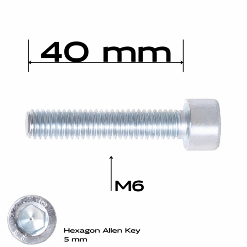 Polt, kuuskantpea, M6 x 40 mm